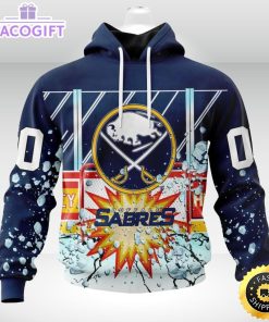 personalized nhl buffalo sabres hoodie with ice hockey arena 3d unisex hoodie