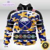 personalized nhl buffalo sabrescamo patternand all military force logo 3d unisex hoodie