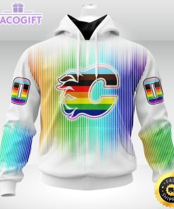 personalized nhl calgary flames hoodie special design for pride month 3d unisex hoodie