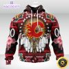 personalized nhl calgary flames hoodie special native hat costume design 3d unisex hoodie