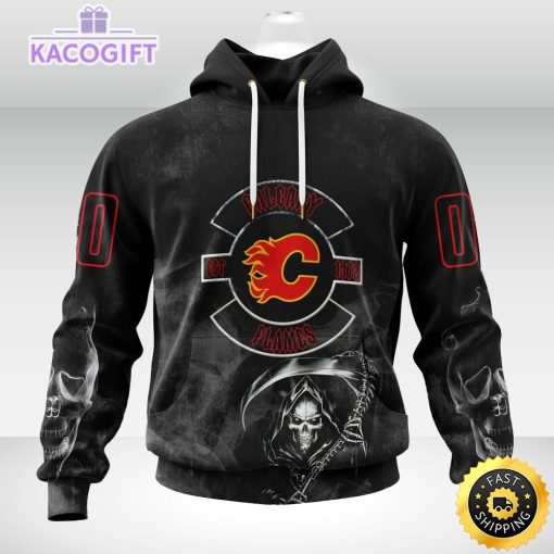 personalized nhl calgary flames hoodie specialized kits for rock night 3d unisex hoodie