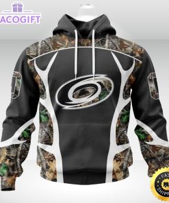 personalized nhl carolina hurricanes hoodie special camo hunting design unisex 3d hoodie