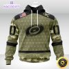 personalized nhl carolina hurricanes hoodie special camo military appreciation unisex hoodie