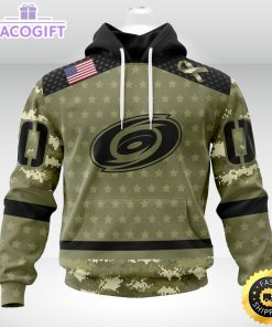 personalized nhl carolina hurricanes hoodie special camo military appreciation unisex hoodie