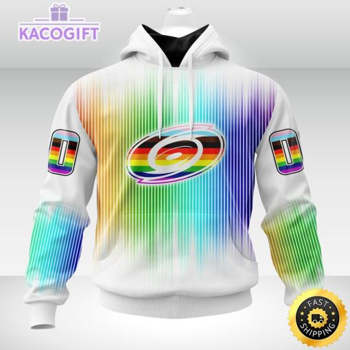 personalized nhl carolina hurricanes hoodie special design for pride month 3d unisex hoodie