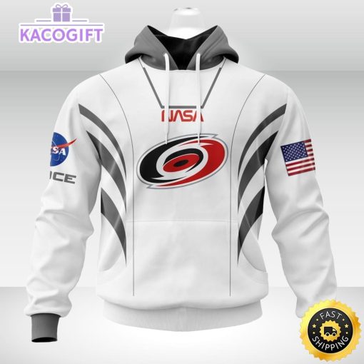 personalized nhl carolina hurricanes hoodie special space force nasa astronaut unisex 3d hoodie