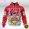 personalized nhl carolina hurricanes hoodie with ice hockey arena 3d unisex hoodie