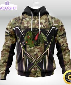 personalized nhl chicago blackhawks hoodie special camo color design unisex 3d hoodie