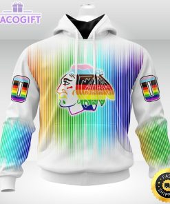 personalized nhl chicago blackhawks hoodie special design for pride month 3d unisex hoodie