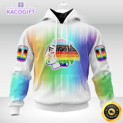 personalized nhl chicago blackhawks hoodie special design for pride month 3d unisex hoodie