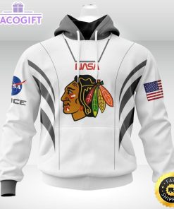 personalized nhl chicago blackhawks hoodie special space force nasa astronaut unisex 3d hoodie