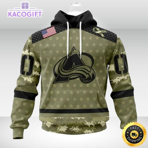 personalized nhl colorado avalanche hoodie special camo military appreciation unisex hoodie