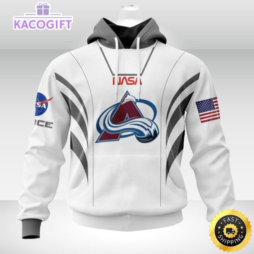 personalized nhl colorado avalanche hoodie special space force nasa astronaut unisex 3d hoodie