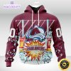 personalized nhl colorado avalanche hoodie with ice hockey arena 3d unisex hoodie