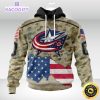 personalized nhl columbus blue jackets hoodie camo unisex 3d hoodie