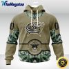 personalized nhl columbus blue jackets hoodie military camo with city or state flag 3d unisex hoodie
