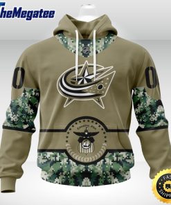 personalized nhl columbus blue jackets hoodie military camo with city or state flag 3d unisex hoodie