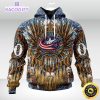 personalized nhl columbus blue jackets hoodie special native hat costume design unisex 3d hoodie