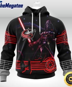 personalized nhl columbus blue jackets hoodie specialized darth vader version jersey 3d unisex hoodie