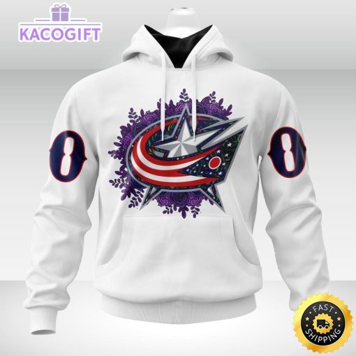 personalized nhl columbus blue jackets hoodie specialized dia de muertos 3d unisex hoodie