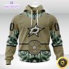 personalized nhl dallas stars hoodie military camo with city or state flag 3d unisex hoodie