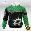 personalized nhl dallas stars hoodie specialized hockey with paisley unisex 3d hoodie