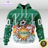 personalized nhl dallas stars hoodie with ice hockey arena 3d unisex hoodie