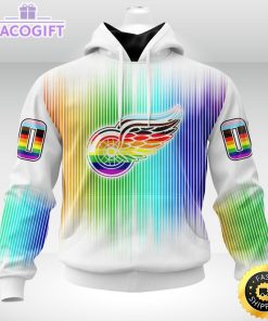 personalized nhl detroit red wings hoodie special design for pride month 3d unisex hoodie
