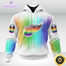 personalized nhl detroit red wings hoodie special design for pride month 3d unisex hoodie