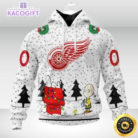 personalized nhl detroit red wings hoodie special peanuts design unisex hoodie