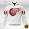 personalized nhl detroit red wings hoodie specialized dia de muertos 3d unisex hoodie