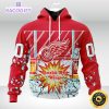 personalized nhl detroit red wings hoodie with ice hockey arena 3d unisex hoodie