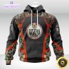 personalized nhl edmonton oilers hoodie special camo hunting design unisex 3d hoodie
