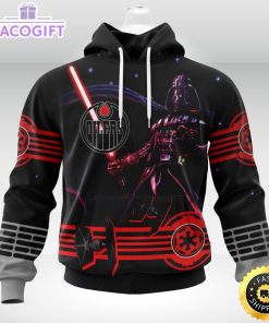 personalized nhl edmonton oilers hoodie specialized darth vader version jersey 3d unisex hoodie