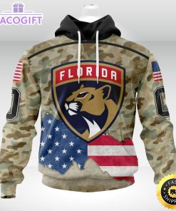 personalized nhl florida panthers hoodie camo unisex 3d hoodie