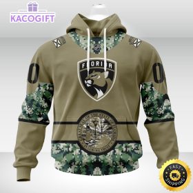 personalized nhl florida panthers hoodie military camo with city or state flag 3d unisex hoodie