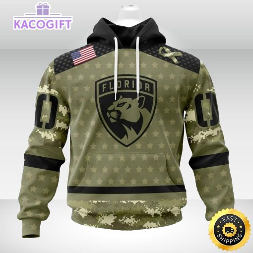 personalized nhl florida panthers hoodie special camo military appreciation unisex hoodie