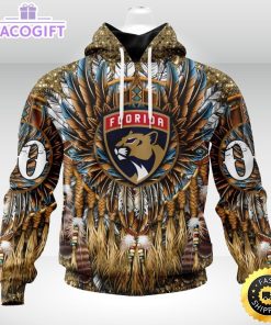 personalized nhl florida panthers hoodie special native hat costume design unisex 3d hoodie