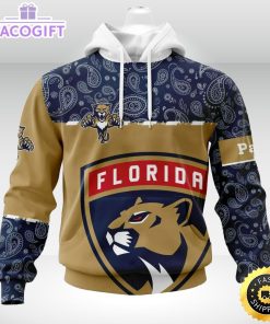 personalized nhl florida panthers hoodie specialized hockey with paisley unisex 3d hoodie