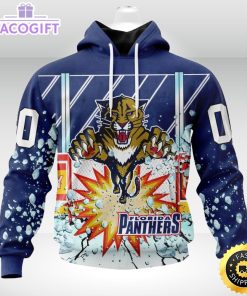 personalized nhl florida panthers hoodie with ice hockey arena 3d unisex hoodie