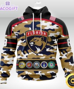 personalized nhl florida pantherscamo patternand all military force logo 3d unisex hoodie