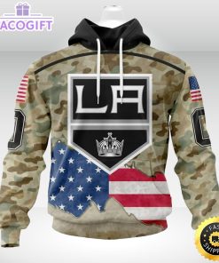 personalized nhl los angeles kings hoodie camo unisex 3d hoodie