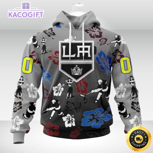 personalized nhl los angeles kings hoodie hawaiian style design for fans unisex 3d hoodie