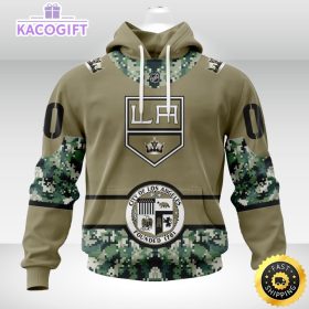 personalized nhl los angeles kings hoodie military camo with city or state flag 3d unisex hoodie