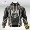 personalized nhl los angeles kings hoodie special camo hunting design unisex 3d hoodie