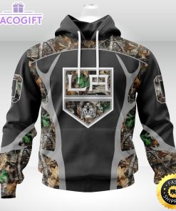 personalized nhl los angeles kings hoodie special camo hunting design unisex 3d hoodie