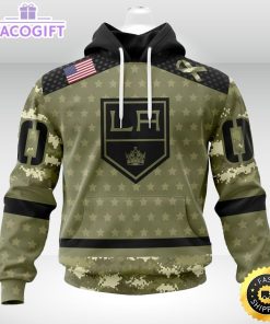 personalized nhl los angeles kings hoodie special camo military appreciation unisex hoodie