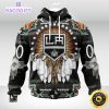 personalized nhl los angeles kings hoodie special native hat costume design 3d unisex hoodie