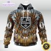 personalized nhl los angeles kings hoodie special native hat costume design unisex 3d hoodie