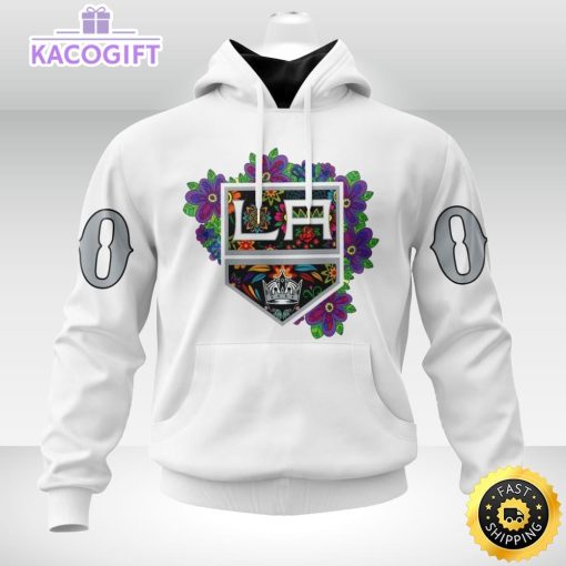 personalized nhl los angeles kings hoodie specialized dia de muertos 3d unisex hoodie